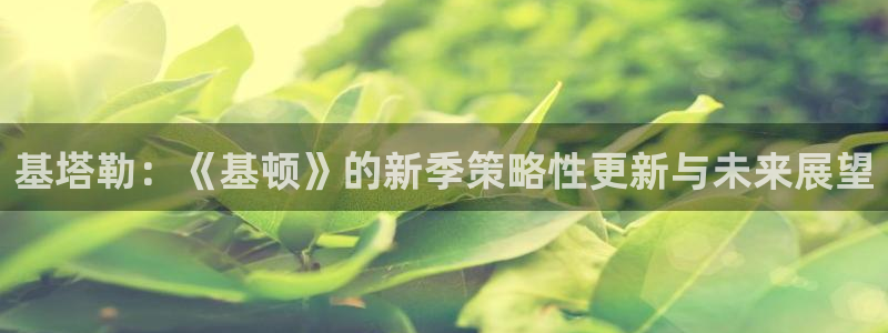 欧博网络游戏：基塔勒：《基顿》的新季策略性更新与未来展望